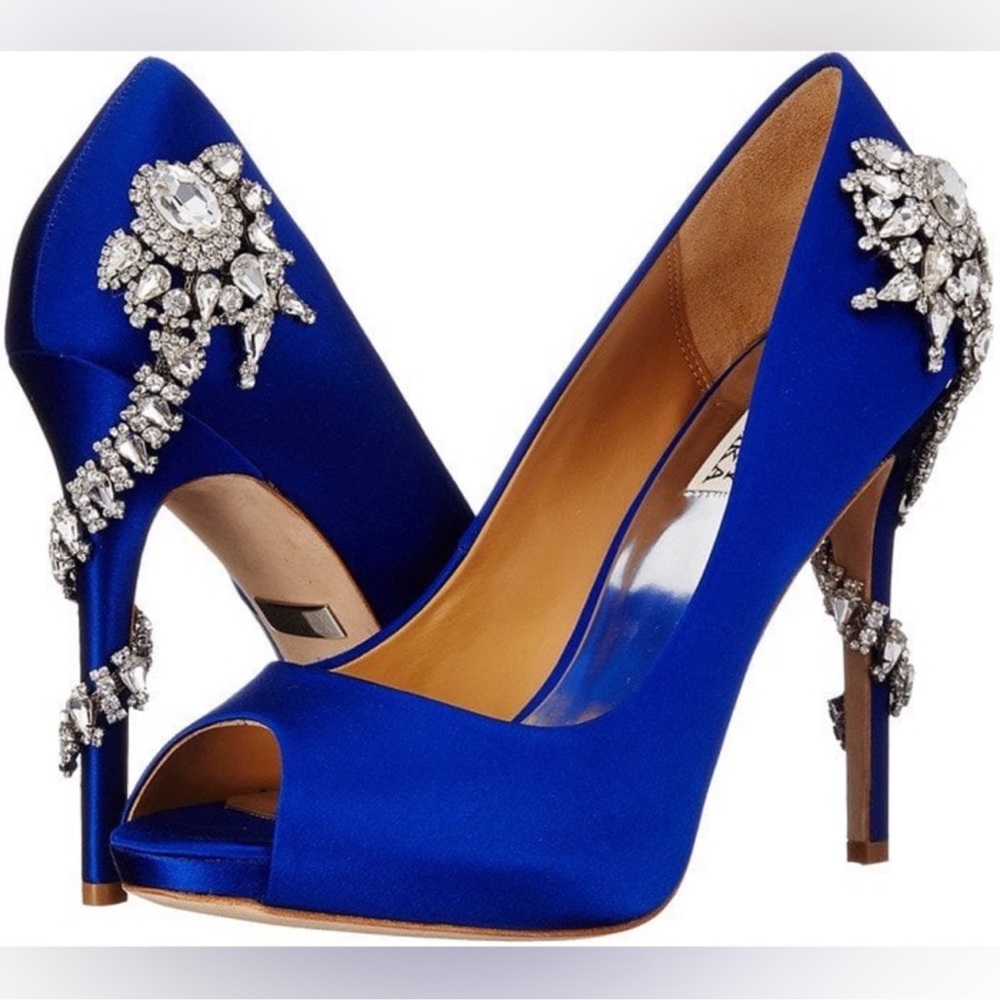 ‘Royal’ Embellished Peep-Toe Pump by Badgley Mischka